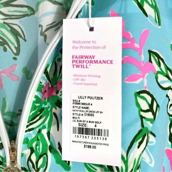 NWT Lilly Pulitzer UPF 50+ Luxletic Kathy Scallop Dress size 4 Sun of Bum Golf - Picture 8 of 10